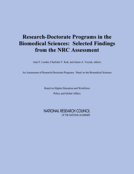 Report Cover: Research Doctorate Programs